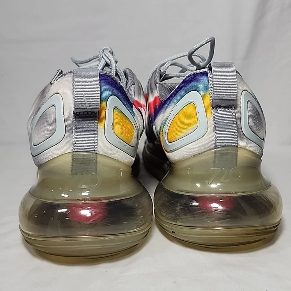 Nike Air Max 720 AR9293-011‎ Airbrush Running Shoes Grey/Rainbow Men's Size 9